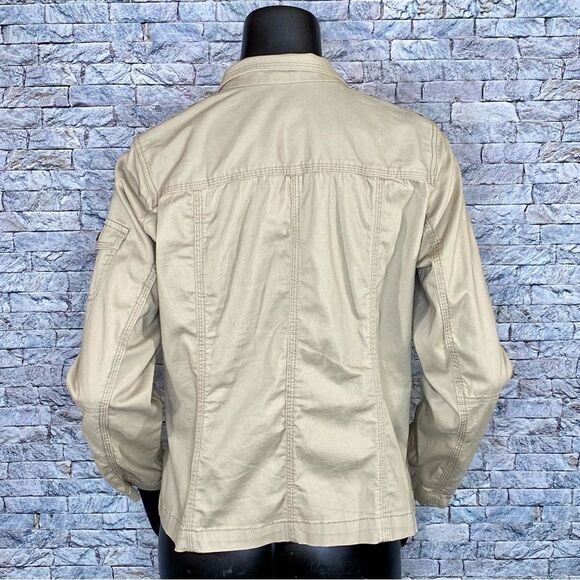 Sonoma Utility Cargo Jacket Women's Size Medium Safari Style Lightweight - Picture 4 of 7